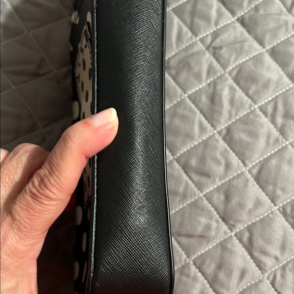 Kate Spade Black and White Polka Dot Crossbody Bag/cell phone bag. Adjust strap. - Picture 10 of 14